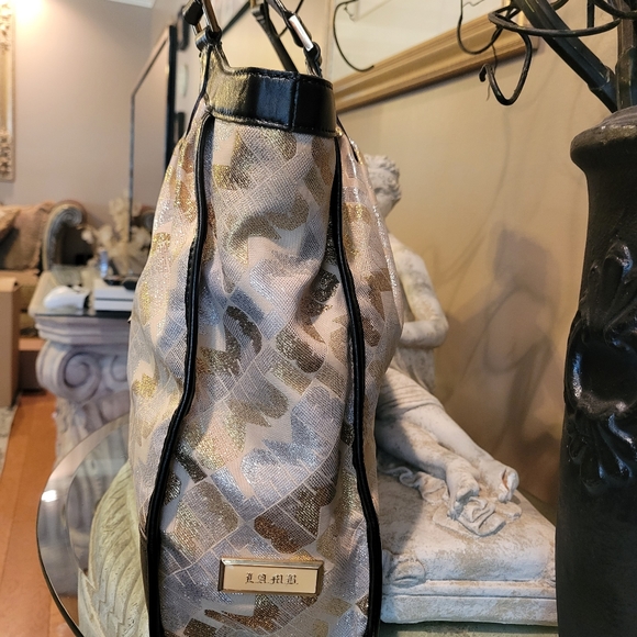 L.A.M.B. by Gwen Stefani Gold Glam Satchel Shoulder Tote Luxury Designer #551 - Picture 10 of 17